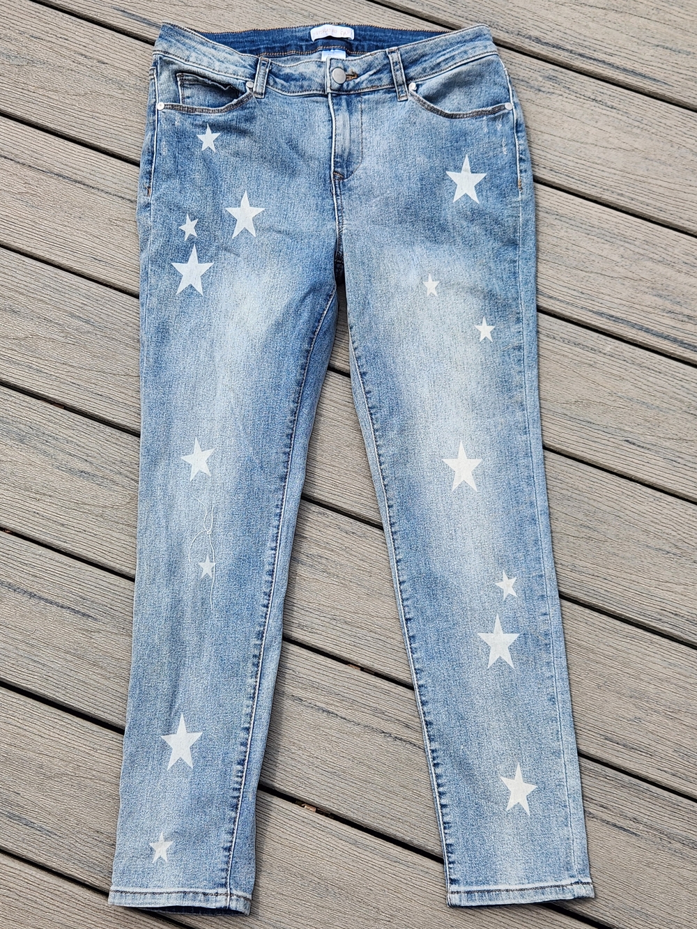 Westport Light Blue Skinny Jeans with White Star Print
